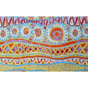 10cm Viscosejersey buntes Sommermuster STREIFENMUSTER  (Grundpreis €10,00/m)